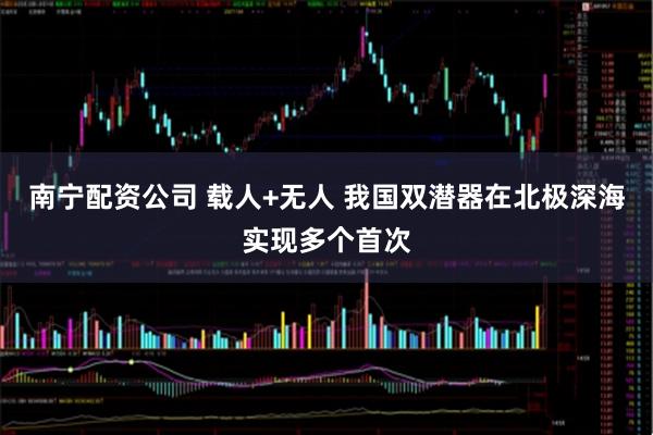 南宁配资公司 载人+无人 我国双潜器在北极深海实现多个首次