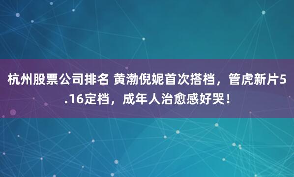 杭州股票公司排名 黄渤倪妮首次搭档，管虎新片5.16定档，成年人治愈感好哭！